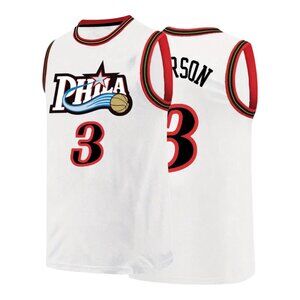 Philadelphia 76ers Allen Iverson Basketball Jersey #3 Stitched Men's WHITE